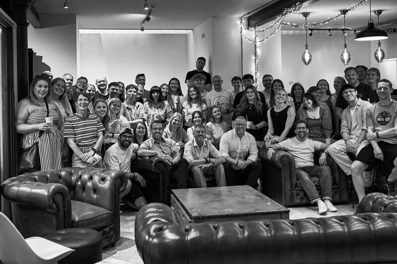 STM AGENCY Summer social group photo B&W (original)